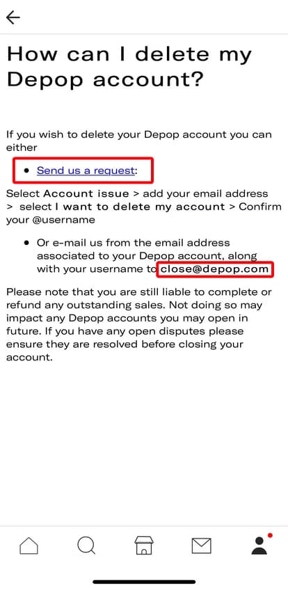 How To Delete Depop Account