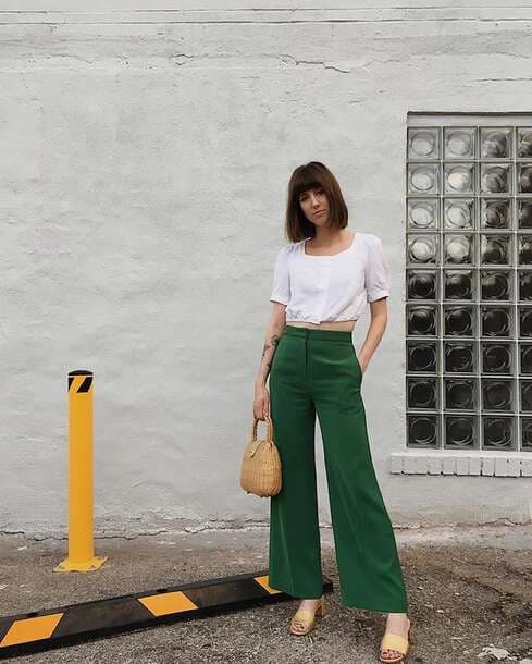 Tube Top with green pants