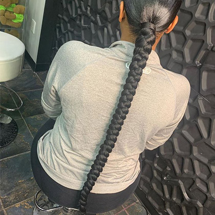 Back Braid Ponytail