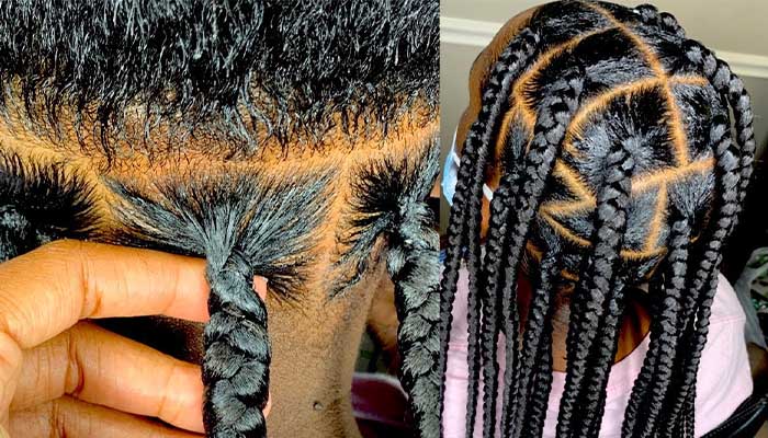 Large Knotless Braids