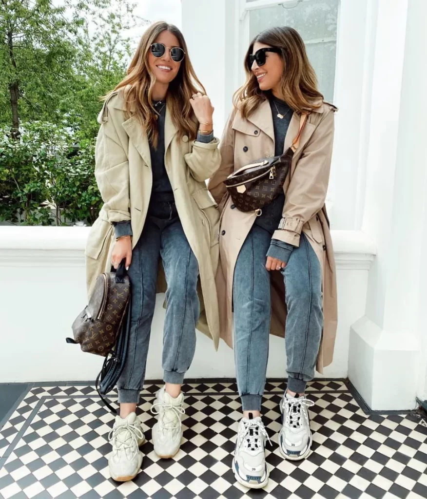 Chunky Sneakers and a Trench Coat