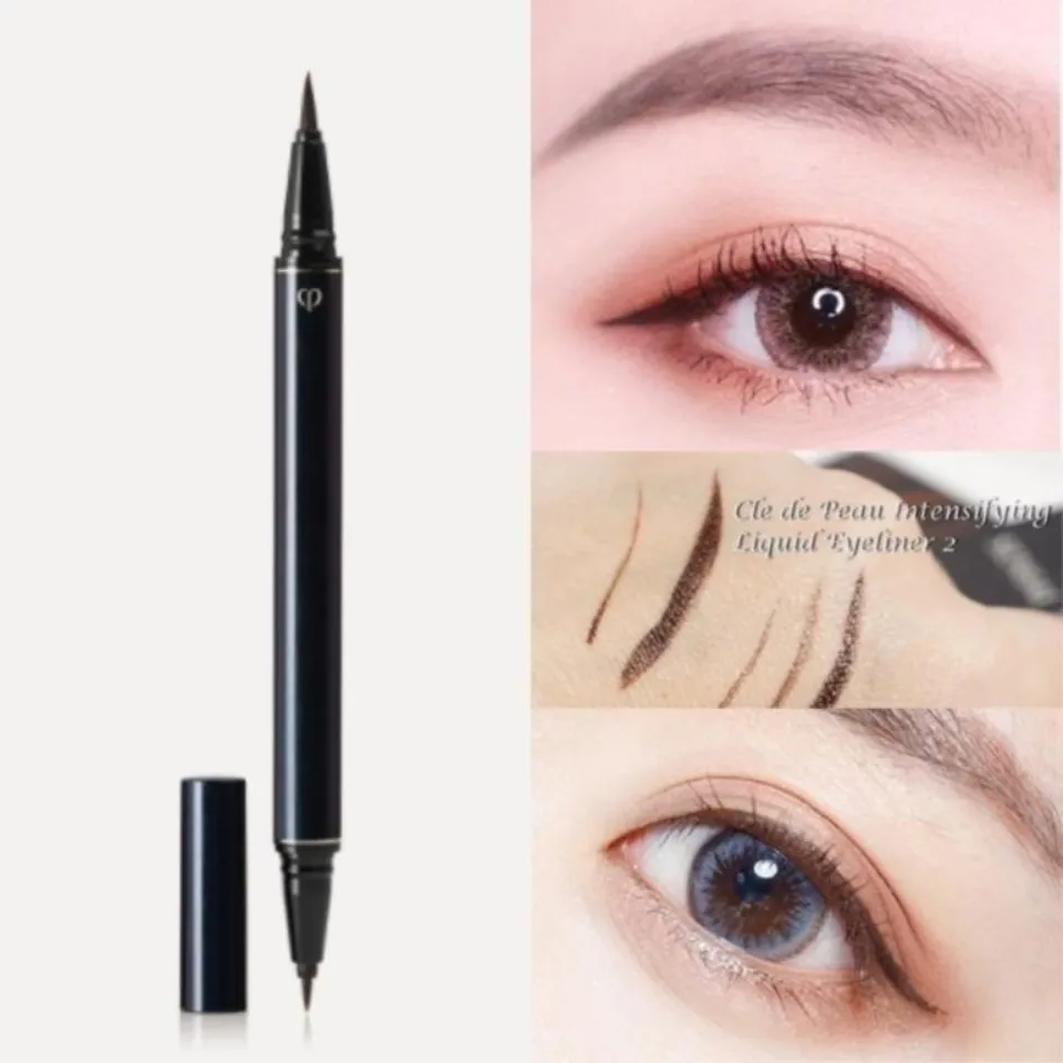 Clé De Peau Intensifying Liquid Eyeliner in Brown