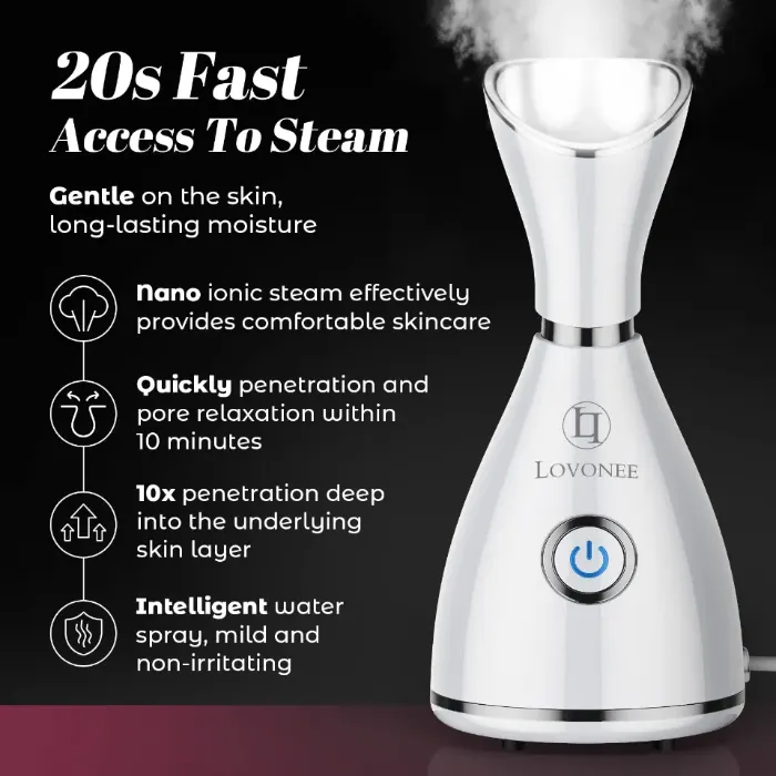 Lovonee Nano Ionic Face Steamer for Home