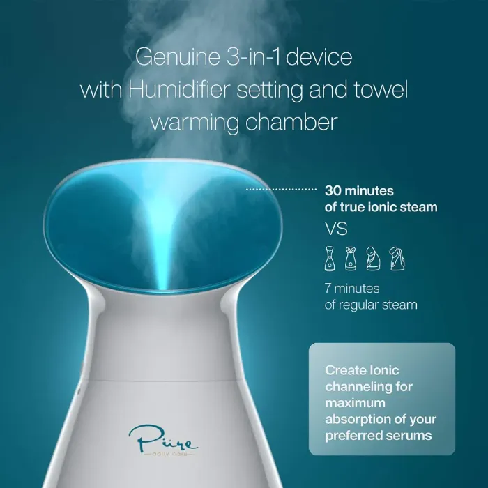Pure Daily Care NanoSteamer 3-in-1 Nano Ionic Facial Steamer