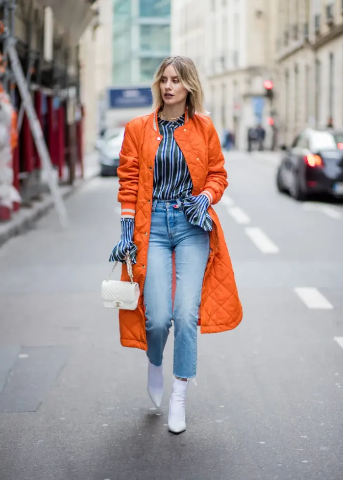 White Ankle Booties + Mom Jeans