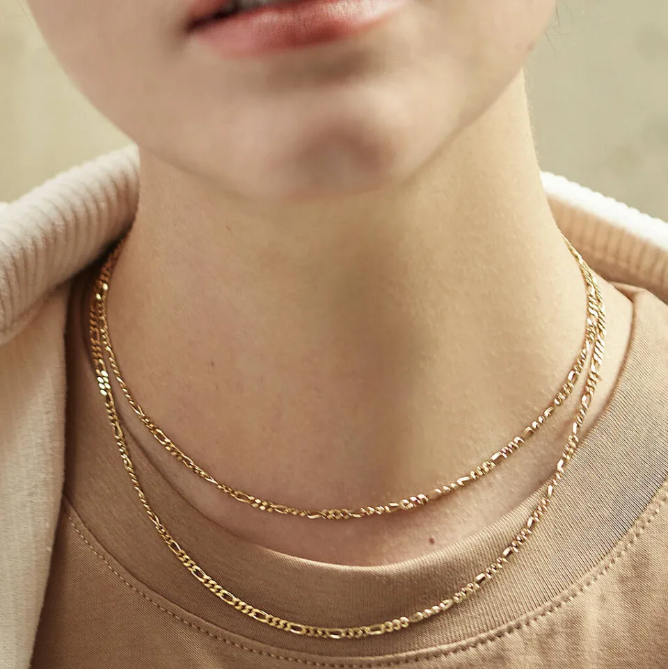 Gold Vermeil Figaro Chain Necklace