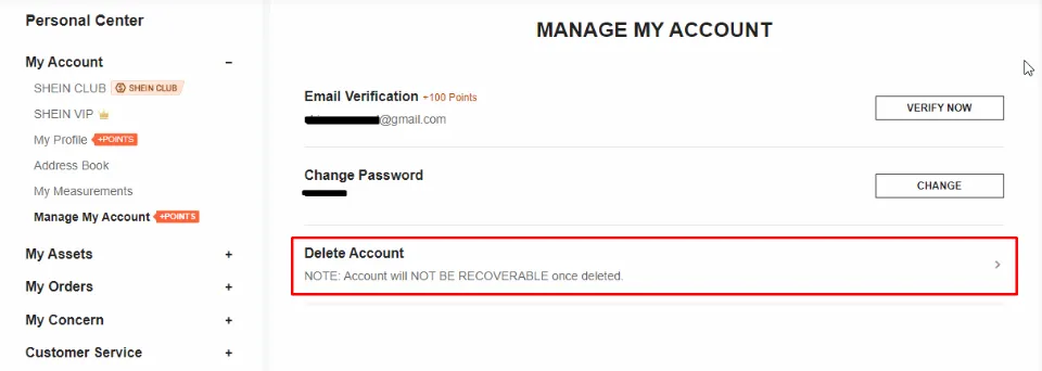 How to Delete Shein Account