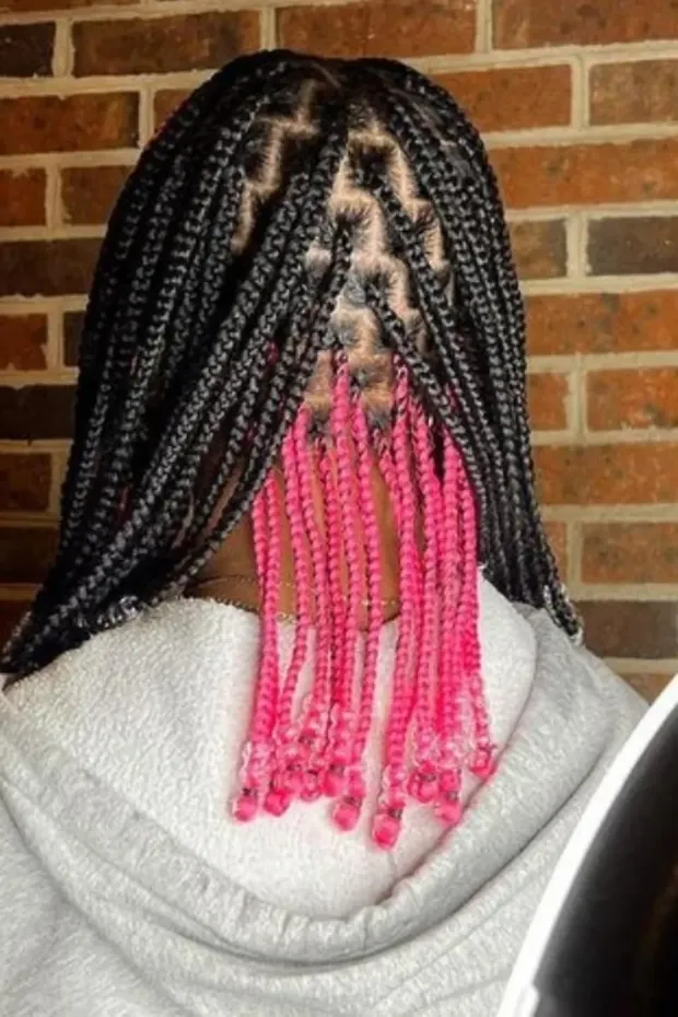 Pink Peekaboo Braids