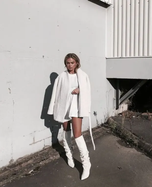 white boots outfit ideas